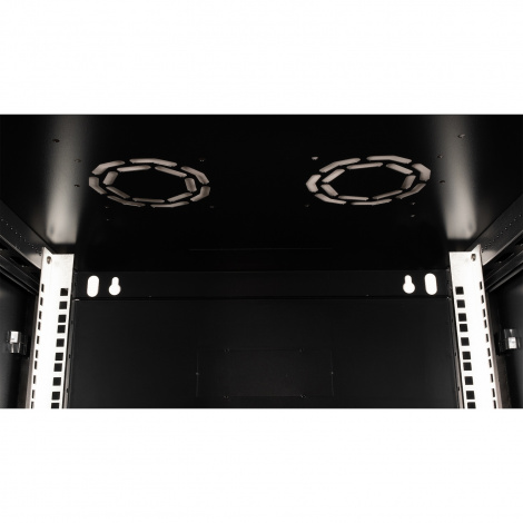 Шкаф 19" телекоммуникационный настенный, 4U 280x600х600 мм, дверь металл, черный
